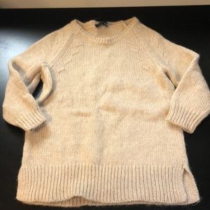Ann Taylor Oatmeal sweater Cotton/Alpaca Sz M